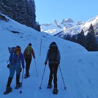 Sneeuwschoenwandelen Vorarlberg Oostenrijk dagtochten groepsreis halfpension